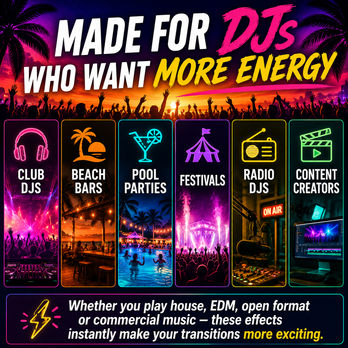 SUMMER DJ SOUND EFFECTS Pack - 60 Effects - INSTANT DOWNLOAD