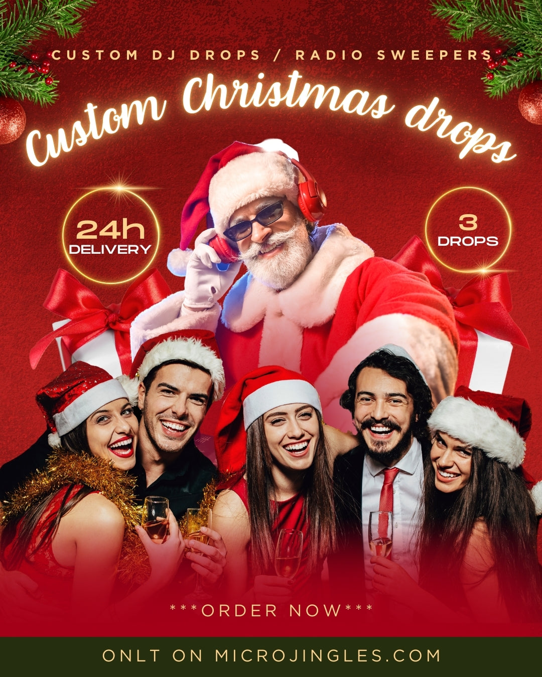 π
24h Delivery: 3x Custom Christmas DJ Drops / Radio Sweepers with Santa's voice