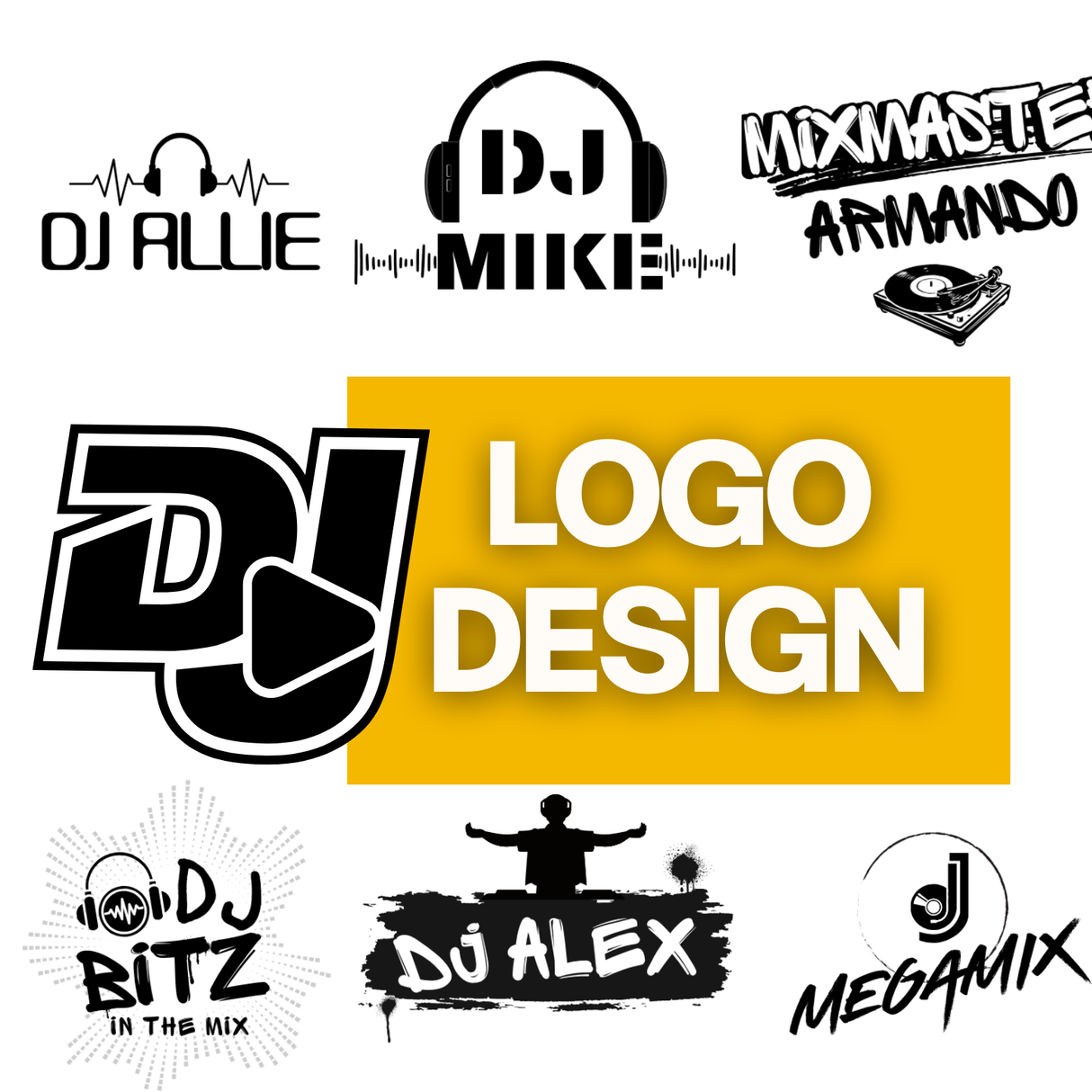 DJ Logo Design - NO AI - 48h Delivery guaranteed