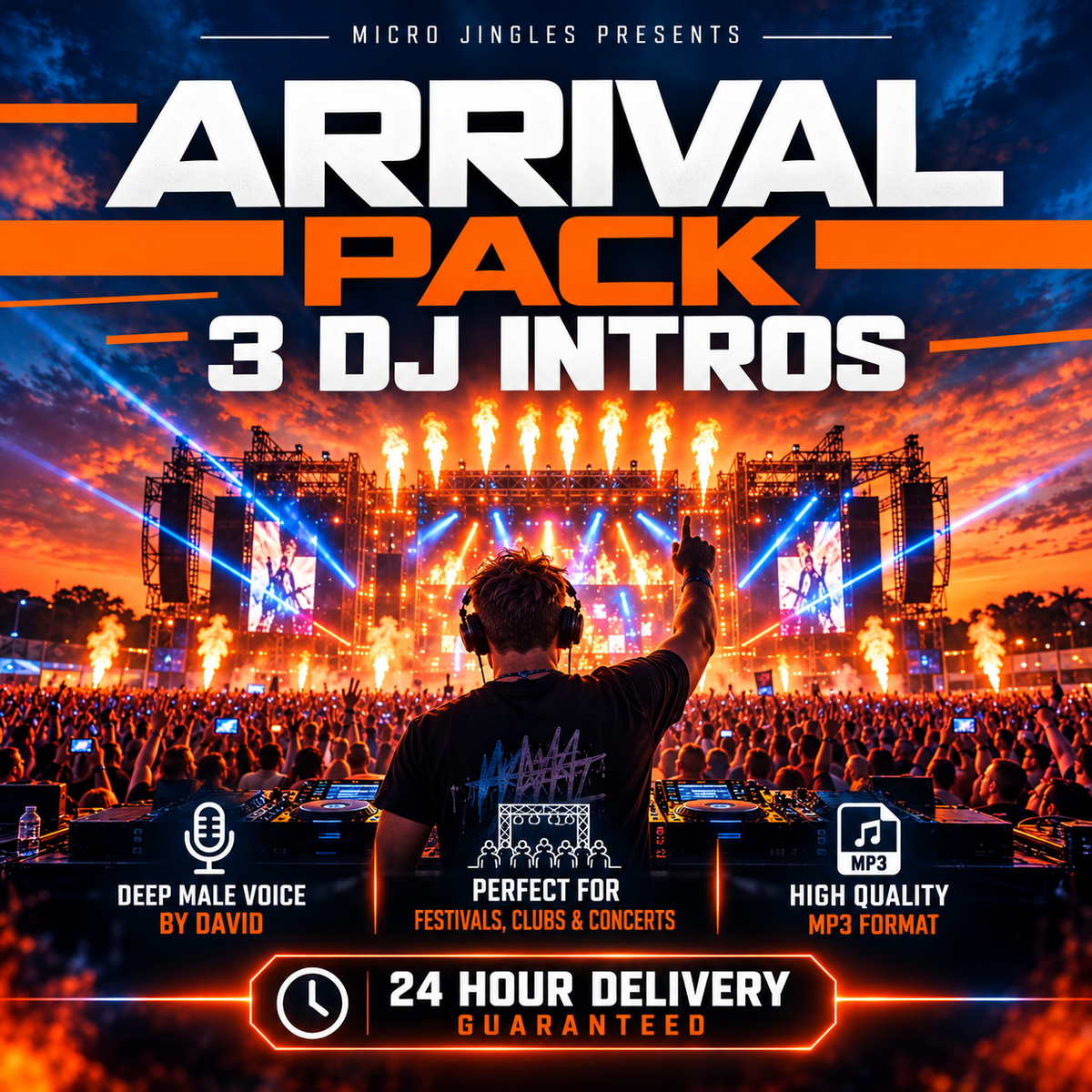 The Arrival pack: 3 DJ Intros: Festival + Radio + Online