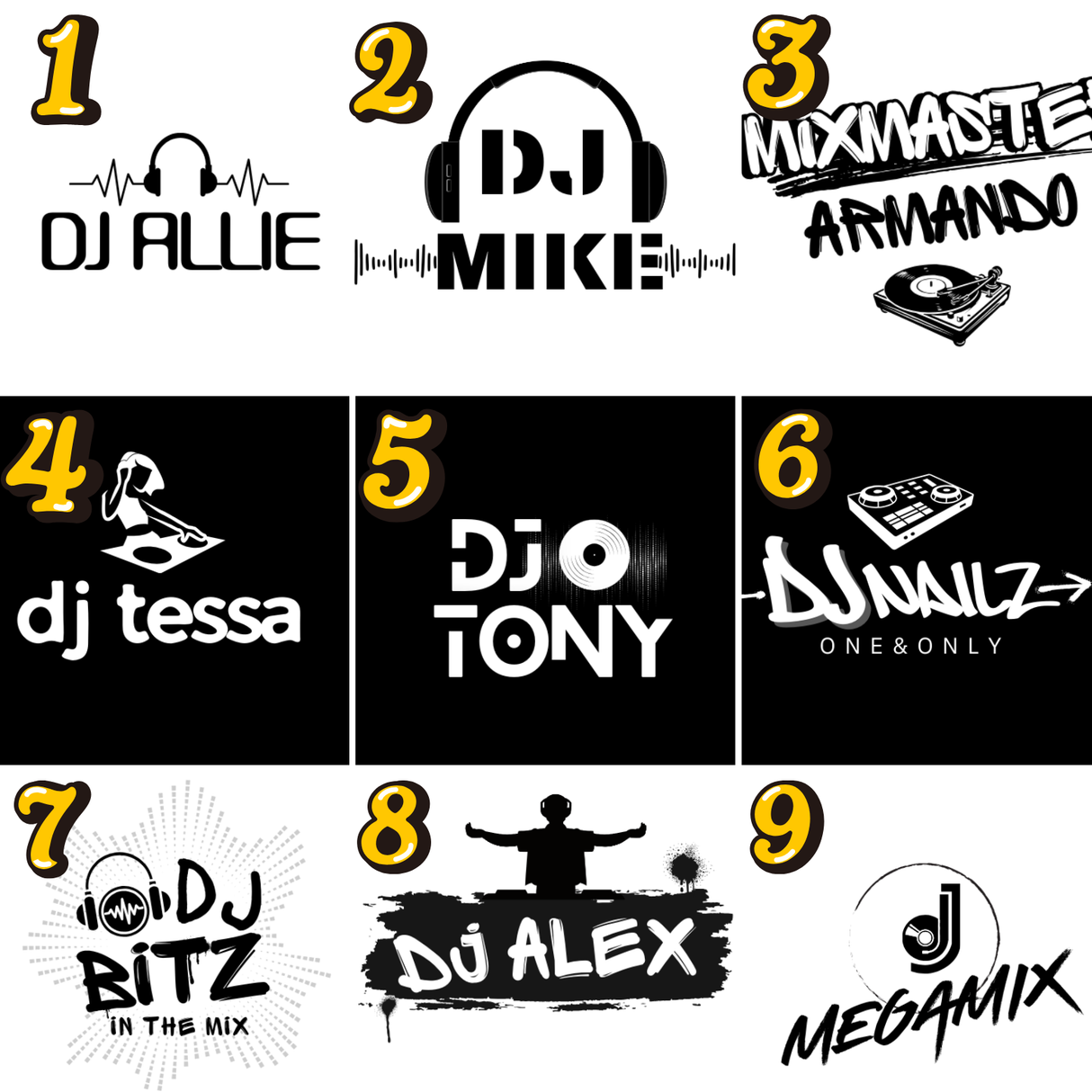 DJ Logo Design - NO AI - 48h Delivery guaranteed