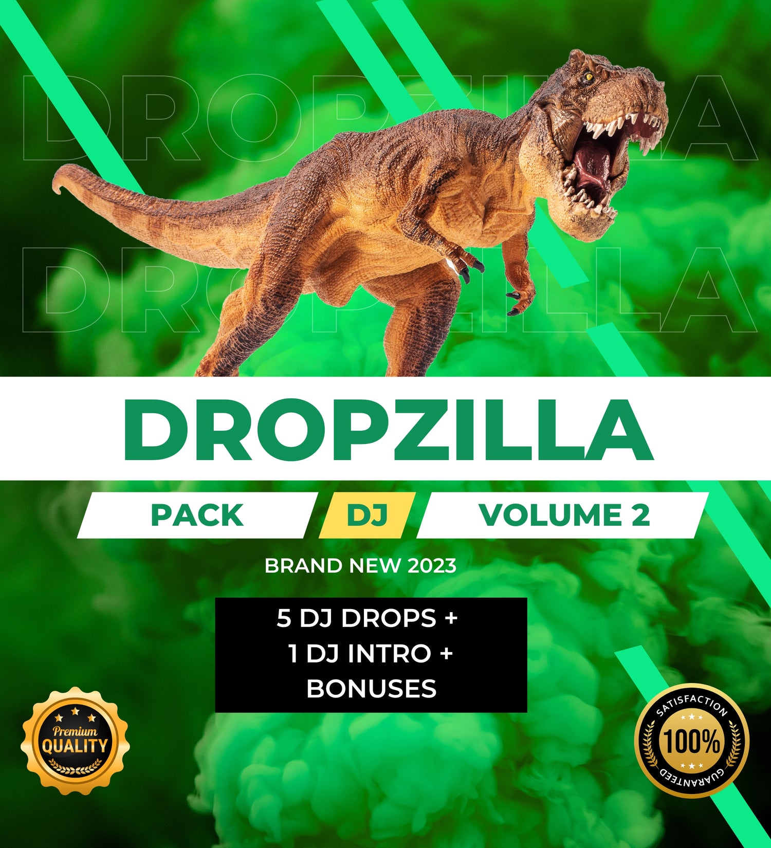 Dropzilla pack Vol 2 - 5 DJ Drops + 1 DJ Intro