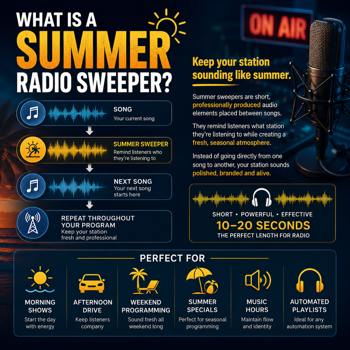 10 SUMMER RADIO SWEEPERS