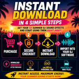 SUMMER DJ SOUND EFFECTS Pack - 60 Effects - INSTANT DOWNLOAD