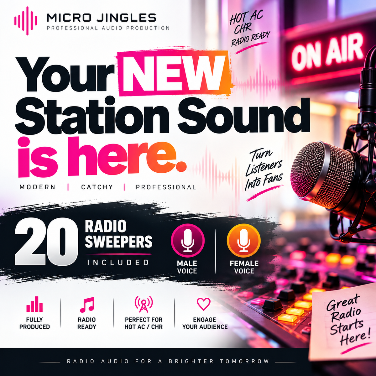 MEGA Radio Sweepers pack - 20 SWEEPERS Included