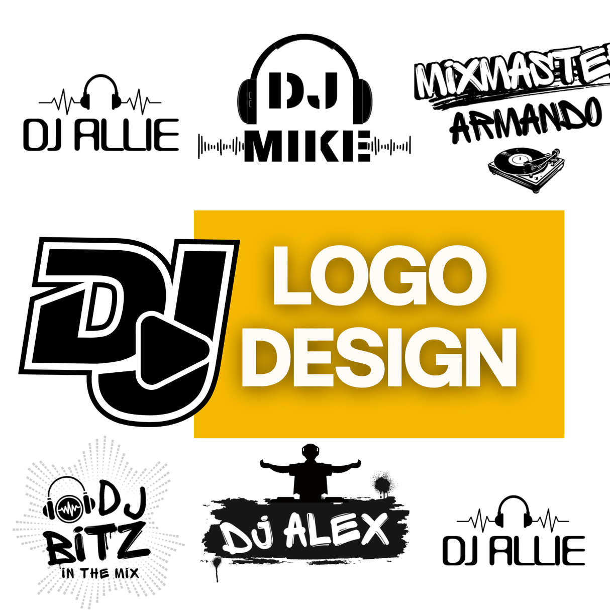 DJ Logo Design - NO AI - 48h Delivery guaranteed