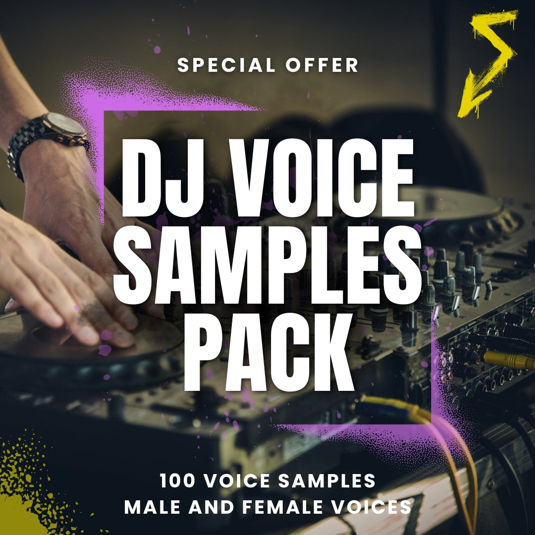 DJ VOICE SAMPLES Pack - 100 Samples - INSTANT DOWNLOAD - WAV